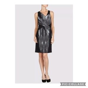 Helmut Lang Vertebrae Print silk sheath dress size 2